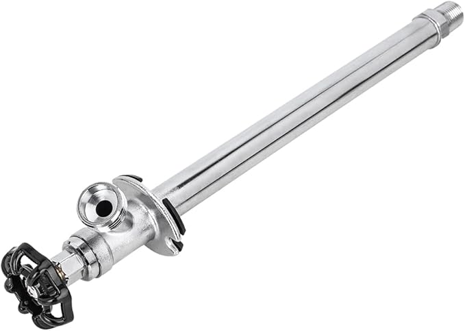 EFIELD 8-Inch Long Frost Free Sillcock 1/2 inch Mip x 3/4 inch Hose Bibb, Brass, Chrome Plated Brass Body,(SILLCOCK013)
