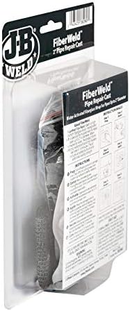 J-B Weld FiberWeld 2” Pipe Repair Cast 2x60 Inch - High Strength Adhesive Fiberglass Wrap - White (38260)