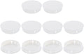 uxcell 10Pcs Plastic Hole Plugs, 45mm(1-3/4") Flush Type Panel Plugs, Round Snap Knockout Locking Plugs for Furniture Insert End Caps Panels, White