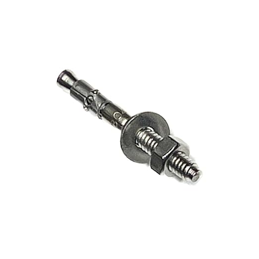 Wedge Anchors – Heavy-Duty 304 Stainless Steel Expansion Bolts for Concrete & Masonry, Rust-Resistant & Durable - 1/4" X 2-1/4" - 25 Pack