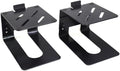 AEONS Professional Metal Desktop Speaker Stands Pair | Inclined Height Adjustable Vibration Absorption | Better Audio for Medium Small Bookshelf Computer Gaming Speakers, Studio Monitor Stand, Black