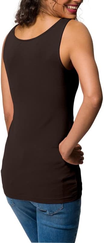 H HIAMIGOS Womens 3 Packs Long Tank Tops Stretchy Cotton Sleeveless Camisole Undershirts Layering Workout Yoga Camis