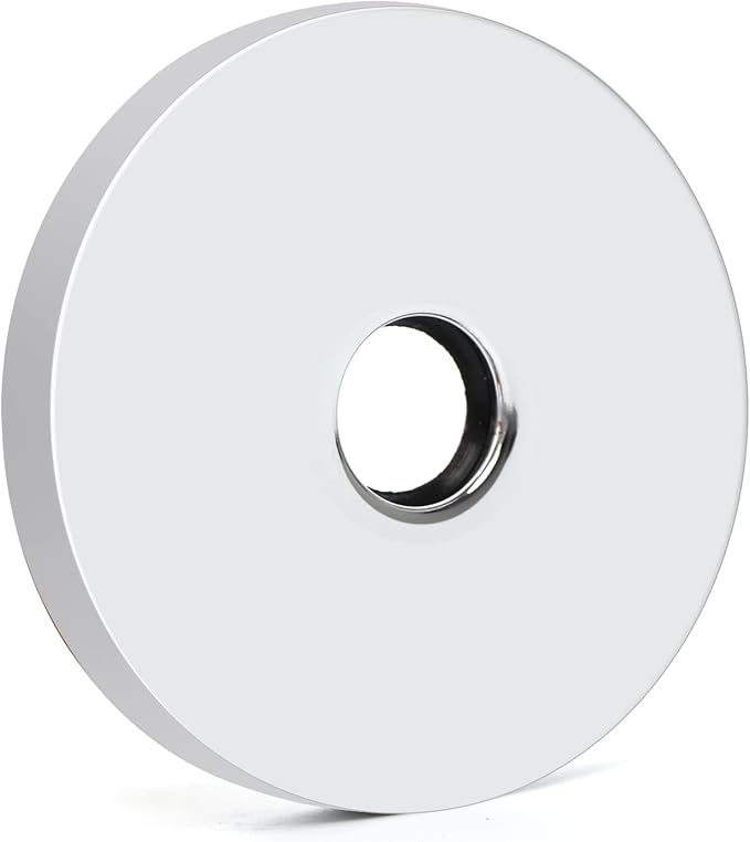 4 Inch Shower Arm Flange Oversized Plumbing Cover Plates, Universal Extra Large Replacement Escutcheon Cover Plate for Covering Gaps, Holes, Fits All Standard 1/2" Pipes, Chrome（1 PACK）