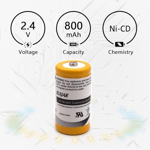 (4-Pack) 2.4V 800mAh Ni-Cd Battery for Saft 405421, NP-5459