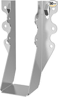 50 pcs 2x6 Joist Hanger,LU26 20 Gauge Double Shear Face Mount Joist Hanger,Hurricane Ties for Rafters Tie Brackets Great for Floor Deck and Ceiling Joists