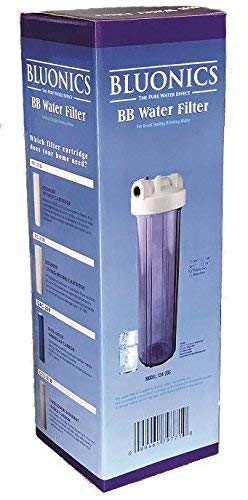 Bluonics Whole House Water Filter Dual System 4.5" x 20" Housings with Sediment & Carbon Filters Included
