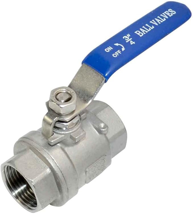 VARMHUS NPT Female 316 Stainless Steel Full Port Ball Valve Vinyl Handle WOG1000 (3/4")