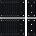 Black Flat Mending Plates,Stainless Steel Straight Mending Joining Plates, Heavy Duty Metal Brackets for Brace, Repair Fixing Bracket Plates for Wood Furniture Fence Bookcase (40mm)