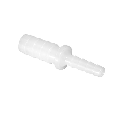 Quickun Plastic Hose Barb Reducer Fitting 1/4" to 5/32" Barbed Reducing Union Adapter Splicer Mender Joint Fitting (Pack of 5)