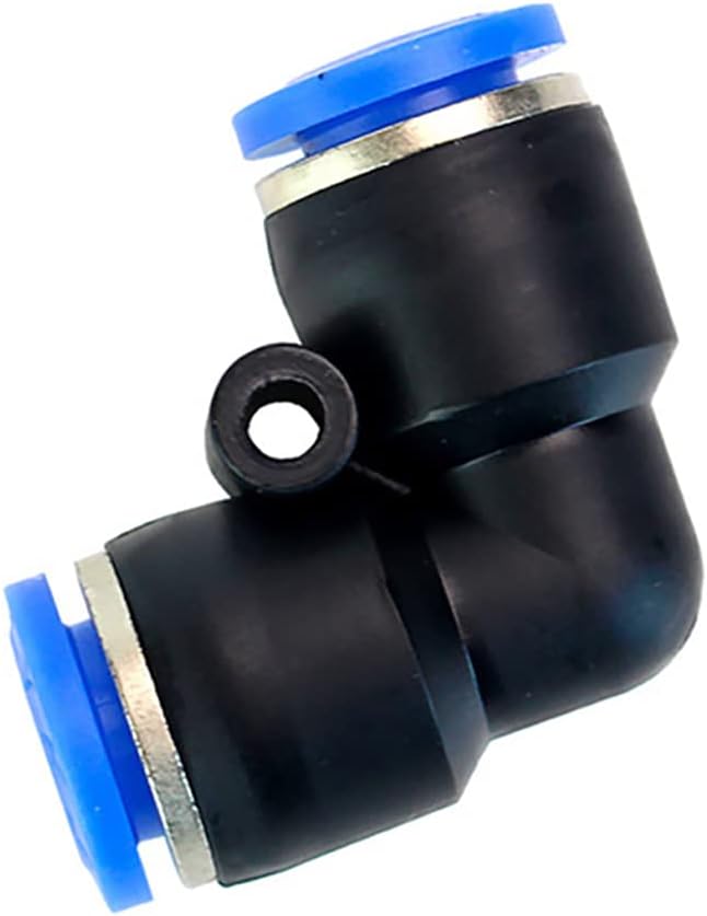 Elbow Push to Connect Fitting, 3/8" OD Pneumatic Air Line 90 Degree Quick Push Lock Adapter (Pack of 10)