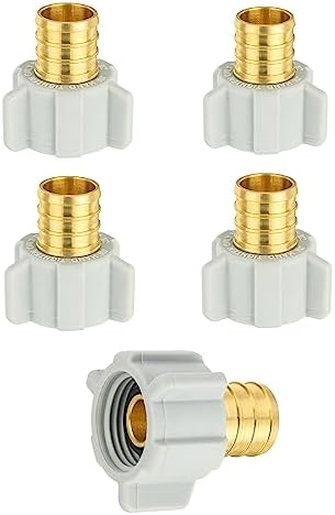 5-PACK EFIELD 3/4" Pex x 1/2"Female NPT Swivel Adapter(PEX1807305-5)