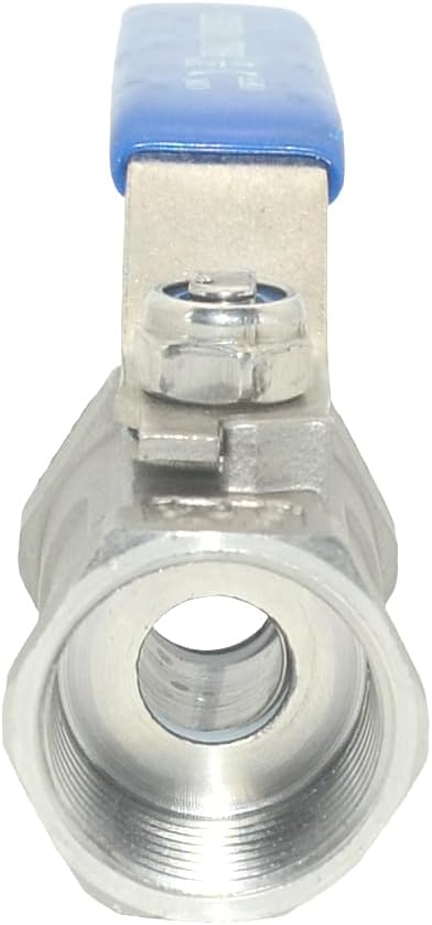 VARMHUS 2PCS 3/4" Stainless Steel 304 Ball Valve 1Pc Type NPT Female Threaded with Heavy Duty Blue Vinyl Insulation Handle,CF8M Ristricted Flow,1000 WOG (2PCS 3/4")