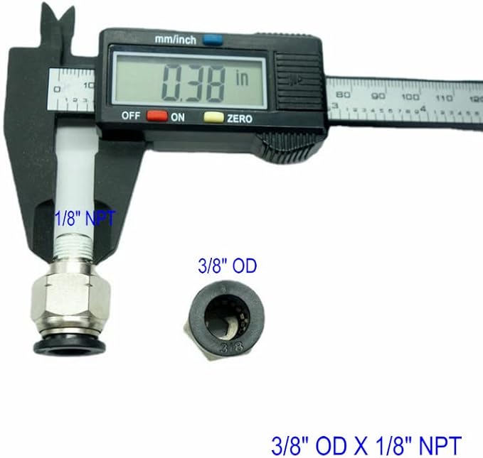CDQBWQDJT 10 Pcs Pneumation Fitting 3/8" Tube OD Push To Connect X 1/8 NPT Pipe Male Connector