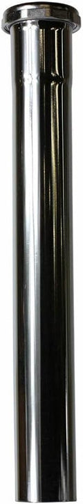 Replacement 22 Gauge 1-1/2 Inch x 12 Inch Chrome Plated Brass Tubular Extension Tube Slip Joint Connection - Includes Nuts and Washers for Thrifco Plumbing 4400639