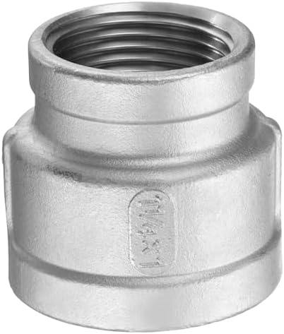 HARFINGTON Reducing Coupling 1-1/4"x1" NPT Female 304 Stainless Steel