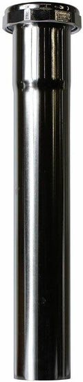 Replacement 22 Gauge 1-1/4 Inch x 8 Inch Chrome Plated Brass Tubular Extension Tube Slip Joint Connection - Includes Nuts and Washers for Thrifco Plumbing 4400649