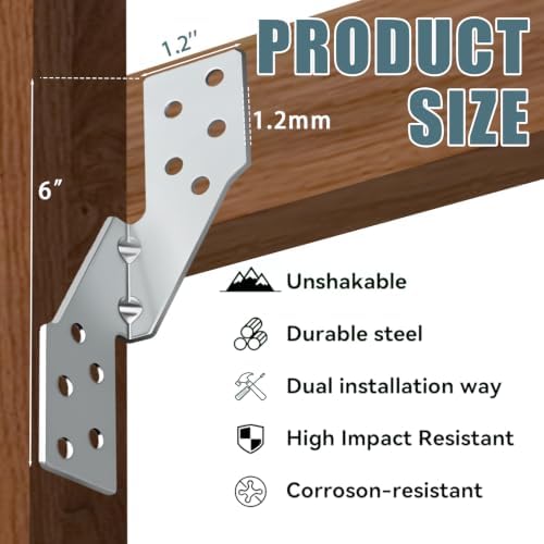 40 Pcs Right Size Galvanized Steel Hurricane Straps Tie Brackets|