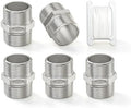 TAISHER 5PCS Cast 304 Stainless Steel Hex Nipple, Pipe Fitting 3/4-Inch Male Pipe x 3/4-Inch Male Pipe