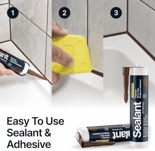 Hemway Kitchen & Bathroom Nut Brown Sealant & Adhesive 300ml 1 Pack