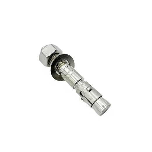 Wedge Anchors – Heavy-Duty 304 Stainless Steel Expansion Bolts for Concrete & Masonry, Rust-Resistant & Durable - 3/4" X 4-1/2" - 5 Pack