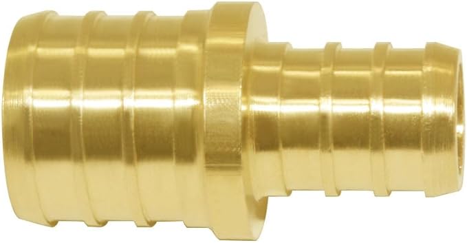 Hooshing 10PCS PEX Fittings 3/4" to 1/2" Reducing Coupling Solid Brass Barb Crimp For PEX B Pipe Hose Fittings
