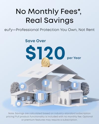 eufy Security Entry Sensor E20, Window & Door Alarm, 5-Year Battery