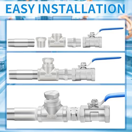 ChillWaves 304 Stainless Steel Pipe Fitting, Nipple Cast Pipe 3/8" NPT Male x 3/8" NPT Male Thread 2" Length(50MM)(2-PACK)