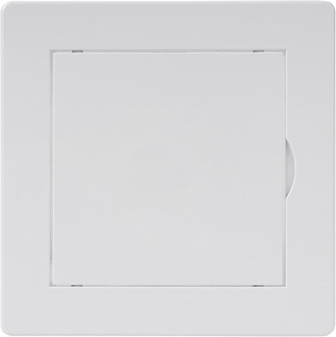 4x4 Inch White Access Panel – ABS Plastic Rectangular Wall & Ceiling Access Door for Plumbing Electrical HVAC – Easy Install Indoor Panel for Drywall Home Improvement and Maintenance