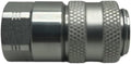 PD222 Series PD Steel Test Port and Diagnostic Equipment Quick Coupler with Female Pipe Thread, 1/8" Body Size, 1/8"-27 NPTF Thread Size, 1.8" Length