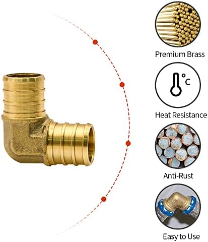 10 Pack 3/4" PEX Fittings, PEX Elbow Fittings