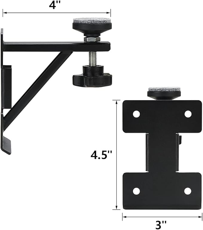 A-KARCK Undermount Sink Brackets for Narrow Cabinet, Sink Repair Kit with Black Coating Prevent Rust, 13 GA Steel Effectively Share Sink Weight(4 PCS)