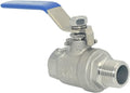 1Pcs Full Port Ball Valve 1/2'' - Heavy Duty Male NPT (MNPT) X Female NPT (FNPT) Thread with Long Handle Switch,Stainless Steel 304 for Water, Oil, and Gas,1000WOG
