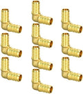 10 Pack 1/2" PEX Elbow Fittings, Brass Fittings