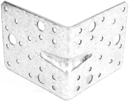 4 Pack 4x4 Galvanized Steel L Angle Bracket for Wood 90 Degree Corner Brace