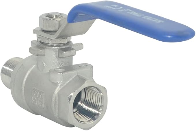 DAN SPEED 3/8 Inch Male x Female NPT Ball Valve S304 Stainless Steel,Full Port Heavy Duty for Water, Oil, and Gas,1000WOG (3/8 inch)