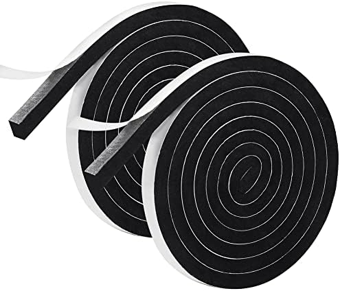 Weather Stripping Door Seal, 1/2 Inch Wide X 3/8 Inch High Density Foam Tape Weather Strip for Door and Window Insulation, Single Side Door Sealer Total 13FT