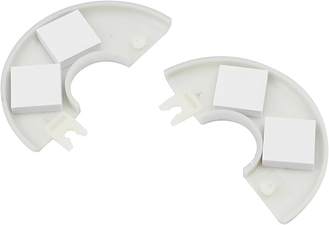 2 Pcs Wall Split Flange, ABS Round Self-Adhesive Escutcheon Plate Buckles Design for 1"/26mm,Silver