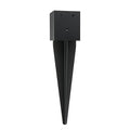 1 Pcs 4"x4" Fence Post Anchor Ground Spike,(Internal 3.6"x3.6"),Metal Post Stake Ground 16" with Black Powder-Coated,Fence Stakes Post Base for Deck,Fence,Porch,Railing,Mailbox.