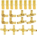 Hooshing 20 Pack 1/2" PEX Fitting Combo, Coupling, Elbow, Tee, Cross Set