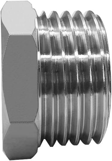 Beduan Stainless Steel Water Line Adapter - 3/8 Female to 1/2 G Male Reducer Hose Pipe Connector (Pack of 2) for Kitchen Bathroom Faucet Supply Hose Stop Valve