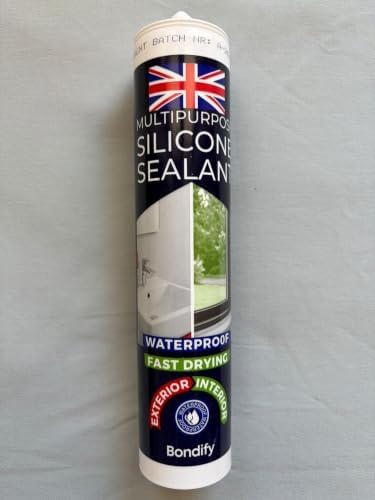 Waterproof Clear Silicone Caulk for Window & Door, Kitchen & Bathroom, Silicone Sealant Clear, Solvent Free, 2PCs x 10oz, Ideal for Sink, Sanitary, Bath, Shower Sealant, Window Frame Sealant