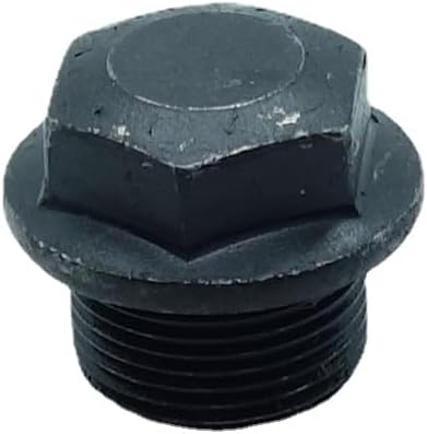 2 pcs M24X1.5 Metric Male Thread Hex Head Plug with Flange Black Carbon Steel Socket Pipe Fitting for Terminate Pipe Ends