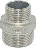 1-1/4" x 1" Male Threaded Reducing Nipple Fitting/Adapter,Stainless Steel SS304 NPT Pipe Hex Reducer