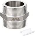TAISHER 1pcs Hex Nipple 304 Stainless Steel NPT 3"NPT Male Pipe Fitting