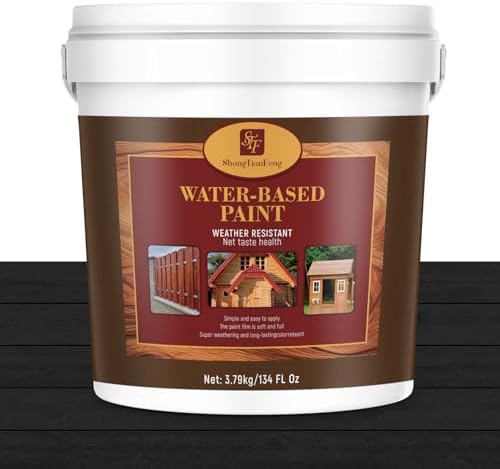Black Advanced Stain & Sealer & Preservative for Wood, Flexible Crack-Resistant Finish,Outdoor Deck and Fence - All-in-One Exterior Wood Stain/Waterproofing Sealant–UV Protection-1 Gallon