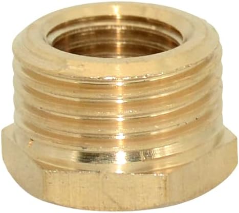 2pcs 1/4" NPT Male To 1/2" NPT Female Brass Reducer Thread Hex Bushing Brass Threaded Pipe Fitting,Hex Reducing Convert Adapter Pipe Fitting (1/4"*1/2")
