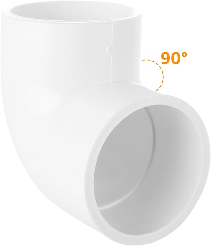 10PCS 1-1/2 PVC Fittings 90 Degree Elbow 2 Way PVC Pipe Fittings Right Angle Elbow PVC Adapter Furniture Build Grade PVC Pipe Adapter Fittings SCH40 PVC Corner Fittings