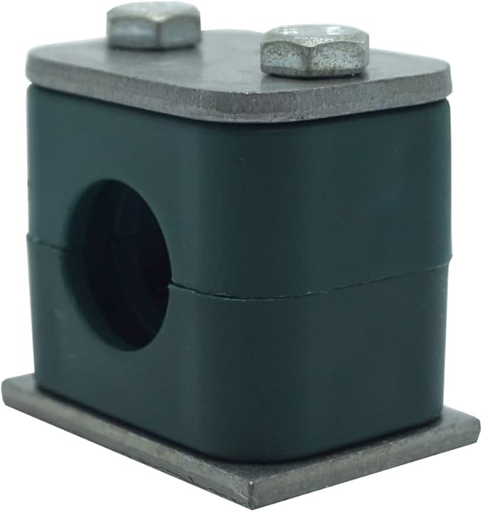 14MM STAUFF Standard Series Clamp, Polypropylene with Galvannized Steel Plated Hardware, Weld Mounting & Metric Hex Bolts