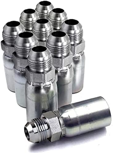 (10-Pack) MP-16-12 | 1" Hose x 3/4" NPTF Male Pipe Thread Hydraulic Hose Ends Crimp Fitting