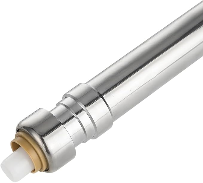 EFIELD 8-inch Anti-Siphon Frost Free Sillcock 1/2 inch Push Fit X 3/4 inch Hose Bibb, Chrome Plated Brass Body (8-inch Length),(SILLCOCK037)